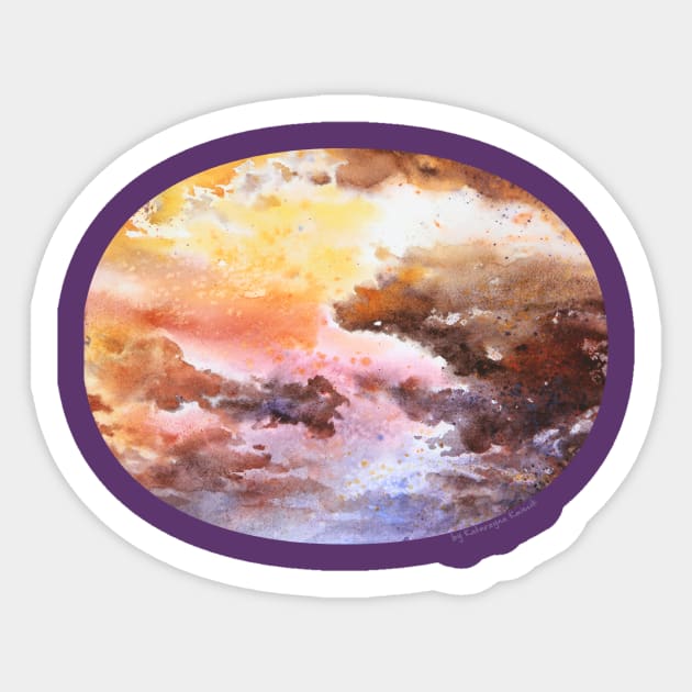 Watercolor Sky No 1 Sticker by KKmiecik_ART